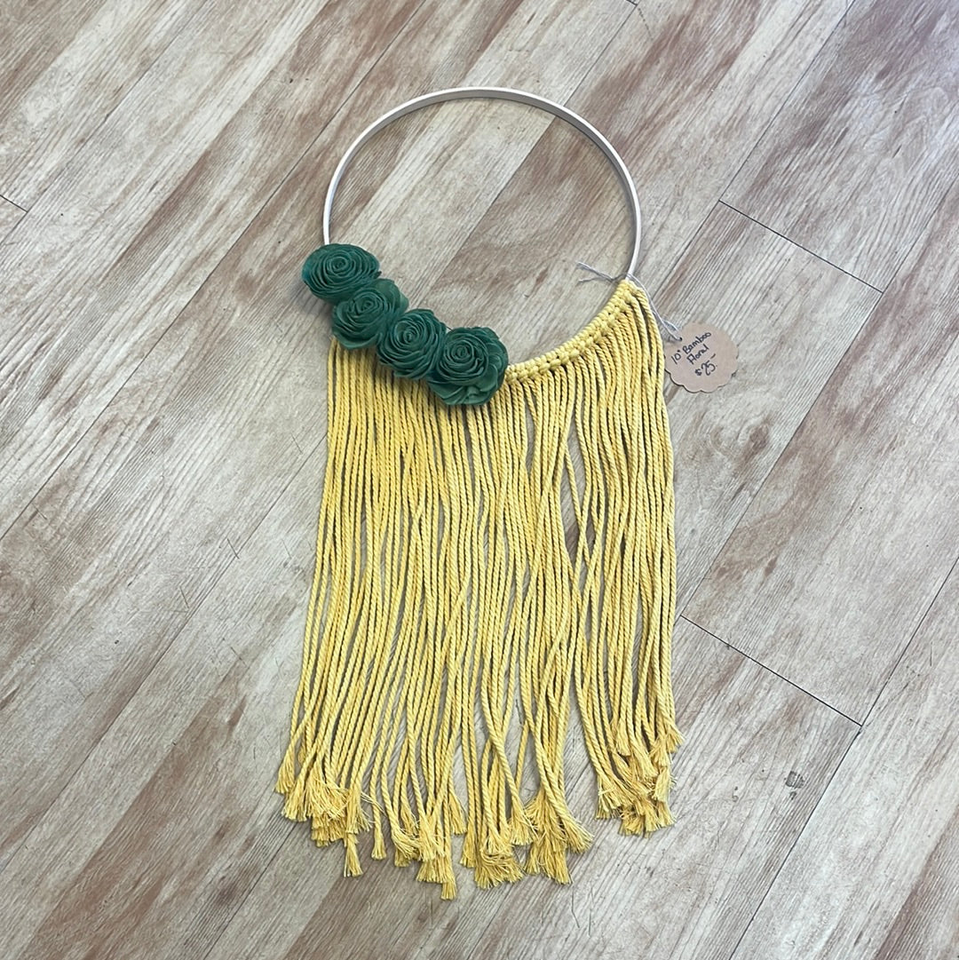 10” Yellow Bamboo Floral
