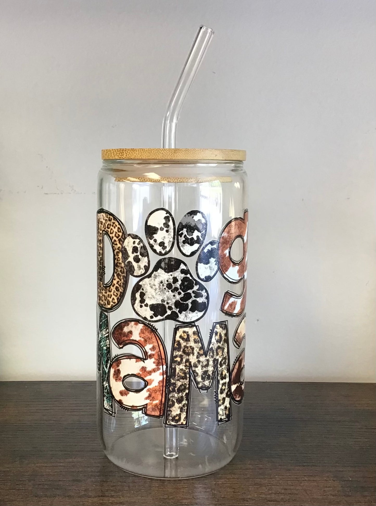 Dog Mama Glass Cup