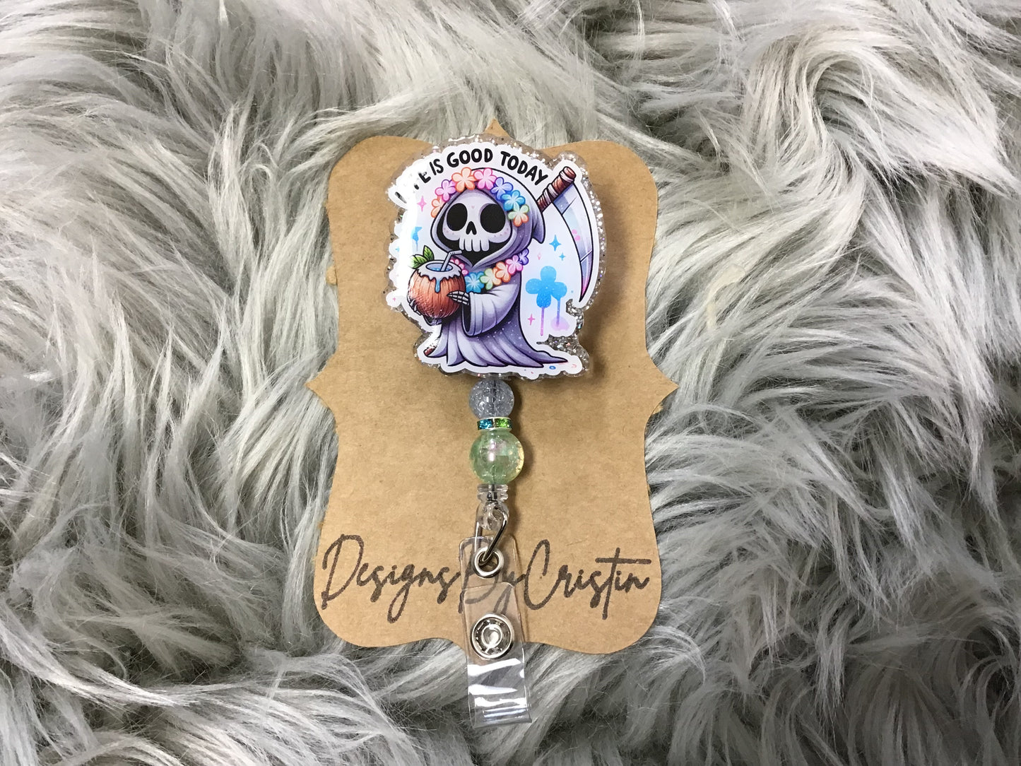 Life is Good Today Badge Clip