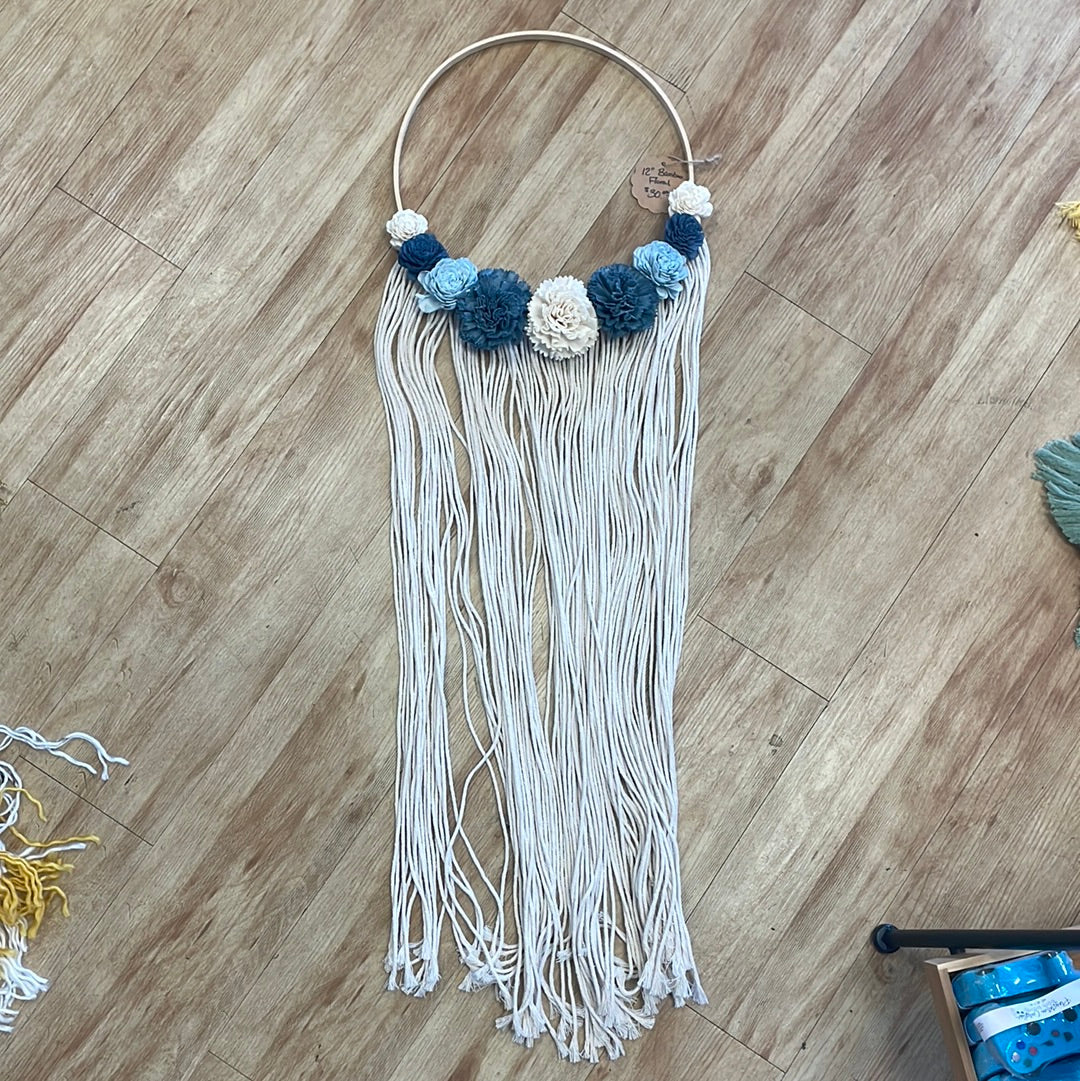 12” White Bamboo Floral