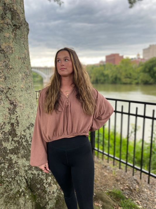 Flow With Me Cropped Shirt