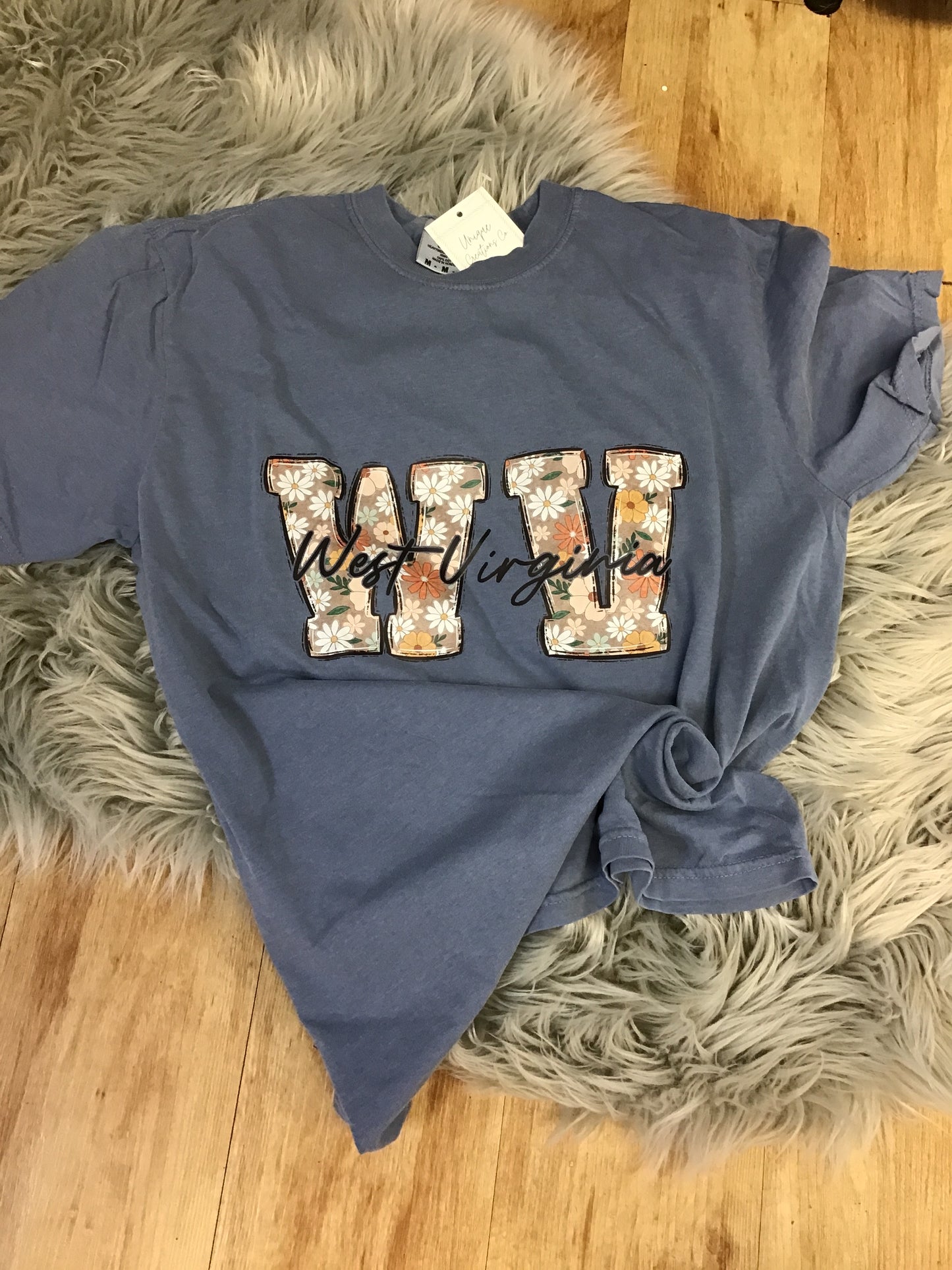 Blue WV flower tee