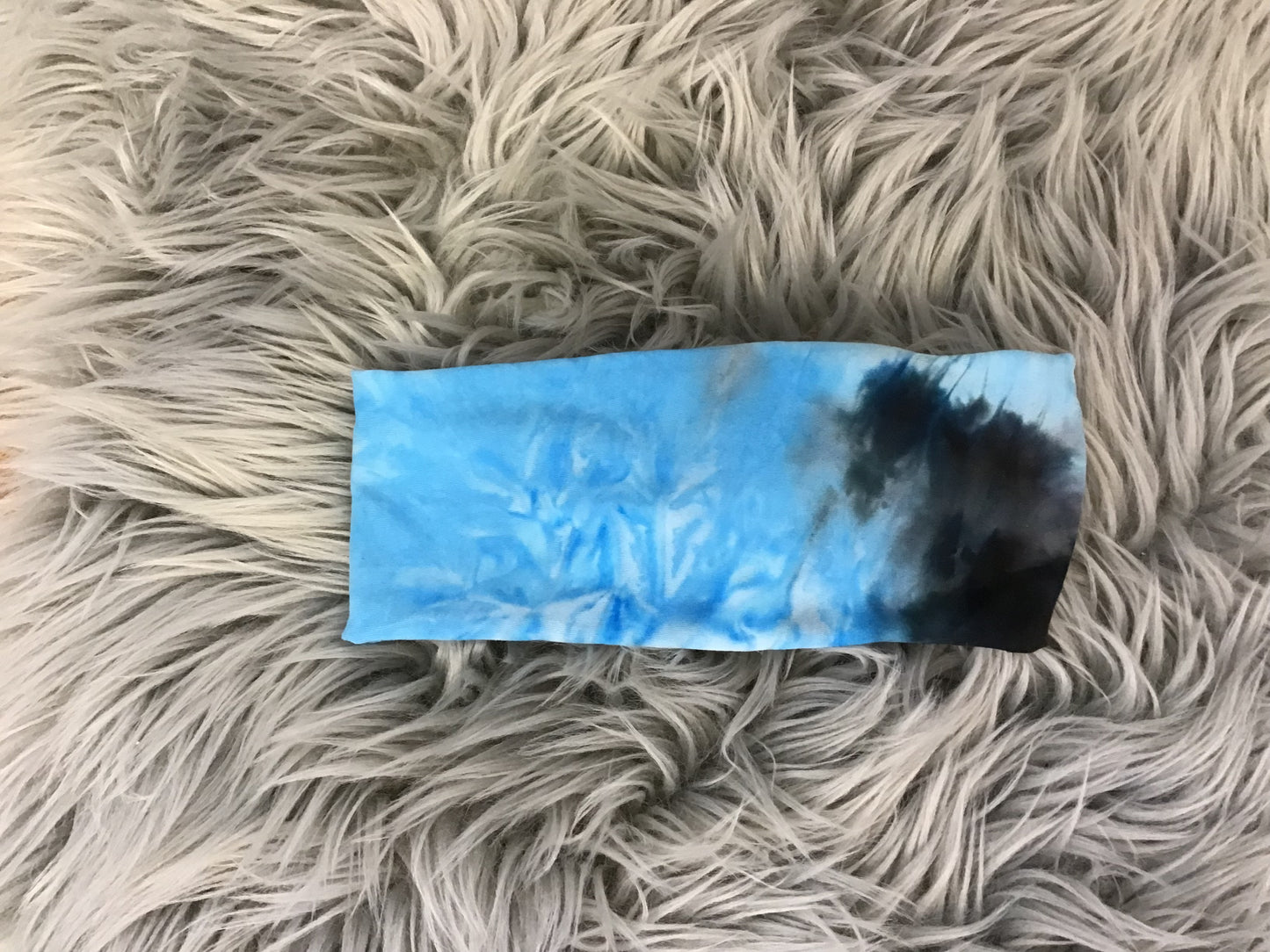 Blue and black tie dye Headband