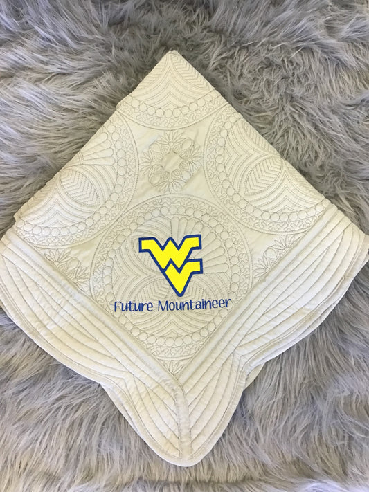 Baby Quilt Gray WV Future Mountaineer
