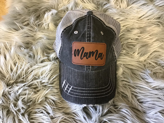 Mama Hat Brown patch