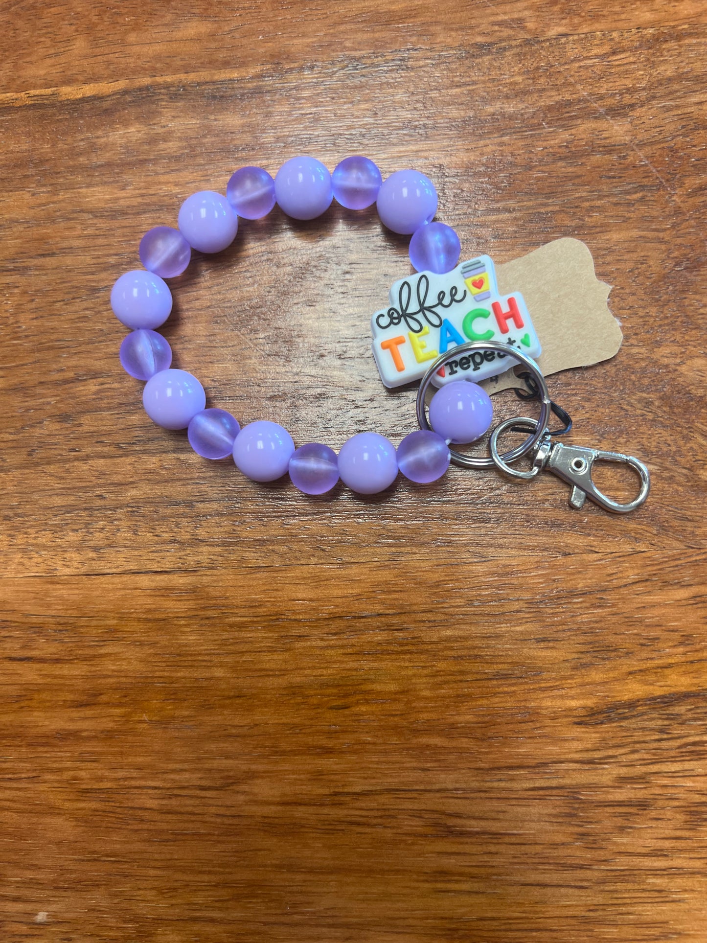 Teacher bracelet keychain